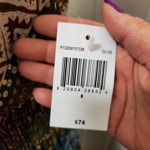 NWT Chris McLaughlin Print Tiered Midi Dress Size 6 - Picture 7 of 16